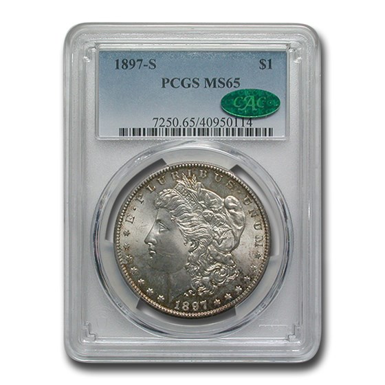 1897-S Morgan Dollar MS-65 PCGS CAC 1897-S Morgan Dollar MS-65 PCGS CAC
