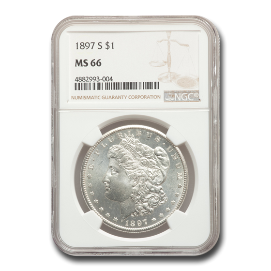 1897-S Morgan Dollar MS-66 NGC 1897-S Morgan Dollar MS-66 NGC