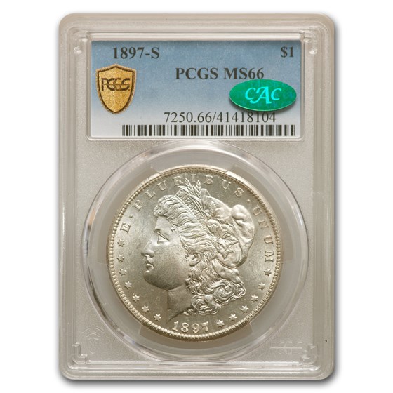 1897-S Morgan Dollar MS-66 PCGS CAC 1897-S Morgan Dollar MS-66 PCGS CAC