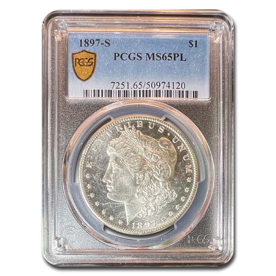 1897-S Morgan Dollar PL MS-65 PCGS 1897-S Morgan Dollar PL MS-65 PCGS