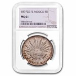 1897-Zs FZ Mexico Silver 8 Reales MS-61 NGC