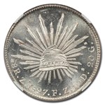 1897-Zs Mexico Silver 8 Reales MS-64 NGC (PL)