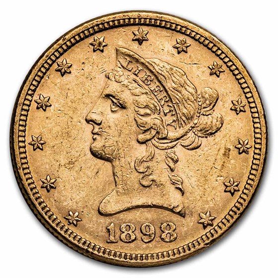 1898 $10 Liberty Gold Eagle AU 1898 $10 Liberty Gold Eagle AU