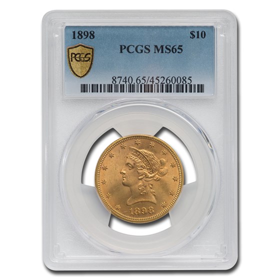 1898 $10 Liberty Gold Eagle MS-65 PCGS 1898 $10 Liberty Gold Eagle MS-65 PCGS