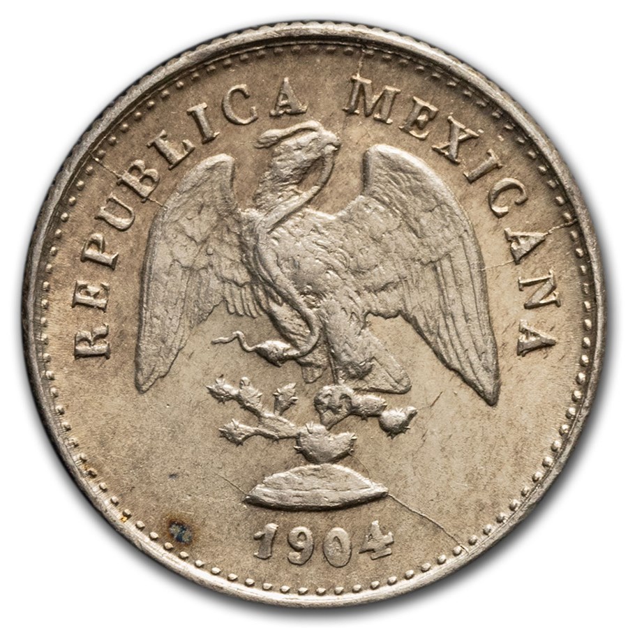 1898-1904 Mexico Silver 5 Centavos AU