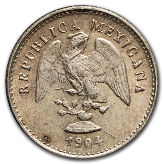 1898-1904 Mexico Silver 5 Centavos AU 1898-1904 Mexico Silver 5 Centavos AU