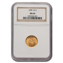 1898 $2.50 Liberty Gold Quarter Eagle MS-66 NGC
