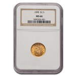 1898 $2.50 Liberty Gold Quarter Eagle MS-66 NGC