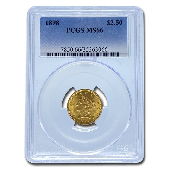 1898 $2.50 Liberty Gold Quarter Eagle MS-66 PCGS 1898 $2.50 Liberty Gold Quarter Eagle MS-66 PCGS