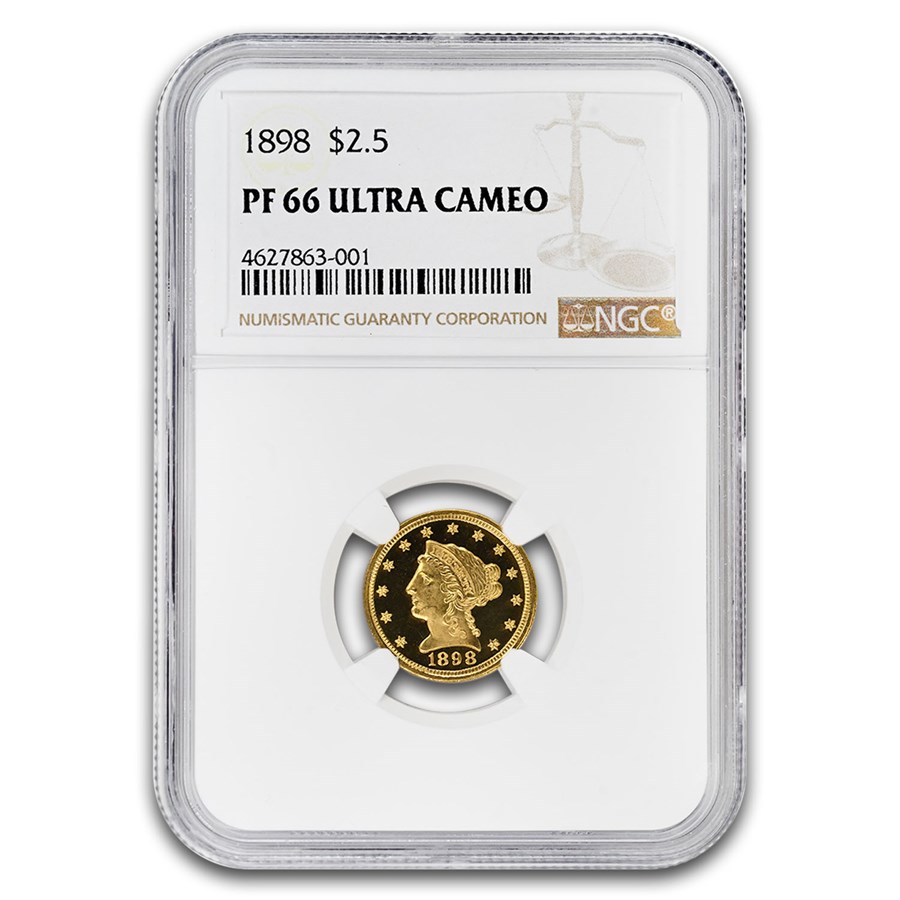 1898 $2.50 Liberty Gold Quarter Eagle PF-66 UCAM NGC