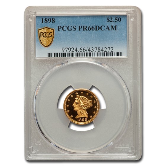 1898 $2.50 Liberty Gold Quarter Eagle PR-66 DCAM PCGS 1898 $2.50 Liberty Gold Quarter Eagle PR-66 DCAM PCGS