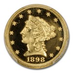 1898 $2.50 Liberty Gold Quarter Eagle PR-67 Cameo PCGS