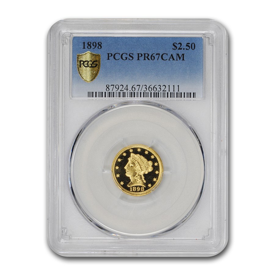 1898 $2.50 Liberty Gold Quarter Eagle PR-67 Cameo PCGS