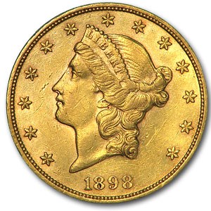 1898 $20 Liberty Gold Double Eagle AU 1898 $20 Liberty Gold Double Eagle AU