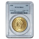 1898 $20 Liberty Gold Double Eagle MS-63 PCGS