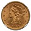 1898 $5 Liberty Gold Half Eagle MS-66 NGC