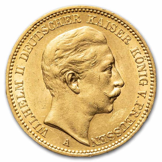 1898-A Germany Gold 20 Marks Prussia Wilhelm II BU 1898-A Germany Gold 20 Marks Prussia Wilhelm II BU