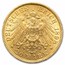 1898-A Germany Gold 20 Marks Prussia Wilhelm II BU