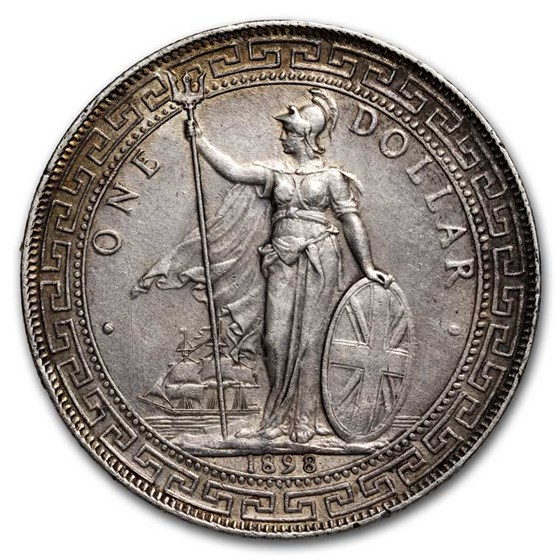 1898-B Great Britain Silver Trade Dollar AU 1898-B Great Britain Silver Trade Dollar AU