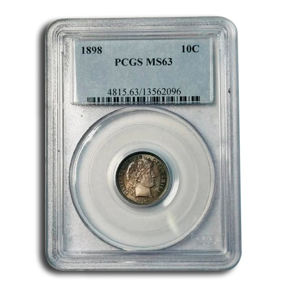 1898 Barber Dime MS-63 PCGS