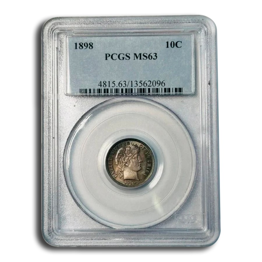 1898 Barber Dime MS-63 PCGS