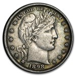 1898 Barber Half Dollar AU