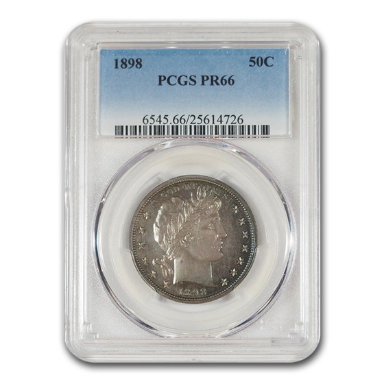 1898 Barber Half Dollar PR-66 PCGS 1898 Barber Half Dollar PR-66 PCGS