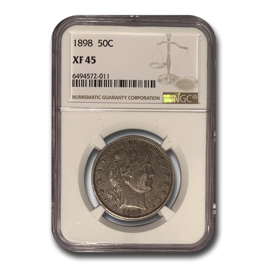 1898 Barber Half Dollar XF-45 NGC