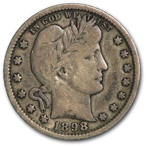 1898 Barber Quarter Fine 1898 Barber Quarter Fine