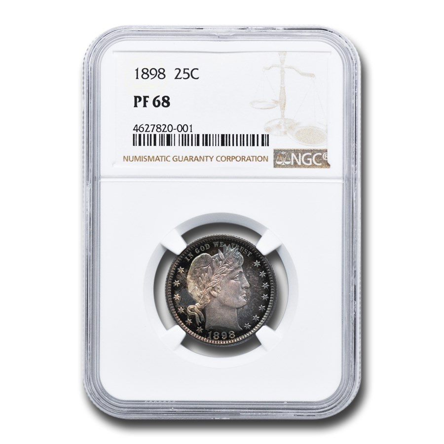 1898 Barber Quarter PF-68 NGC