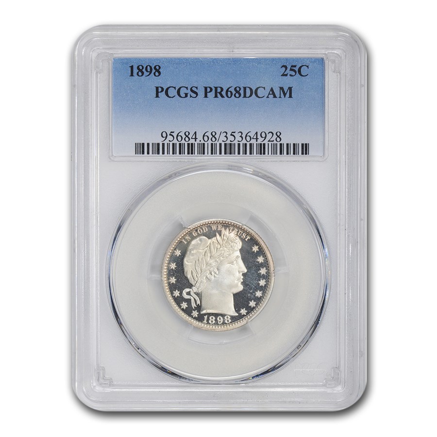 1898 Barber Quarter PR-68 DCAM PCGS