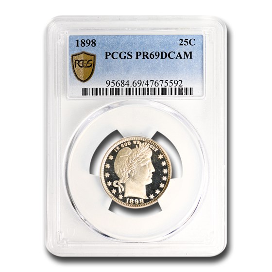 1898 Barber Quarter PR-69 DCAM PCGS 1898 Barber Quarter PR-69 DCAM PCGS