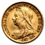 1898 Great Britain Gold Half-Sovereign Victoria Veil AU