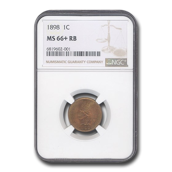 1898 Indian Head Cent MS-66+ NGC (Red/Brown) 1898 Indian Head Cent MS-66+ NGC (Red/Brown)