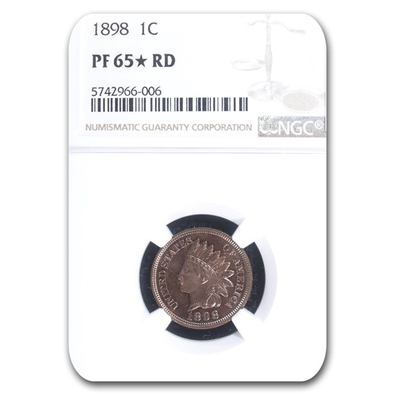 1898 Indian Head Cent PF-65* NGC (Red) 1898 Indian Head Cent PF-65* NGC (Red)