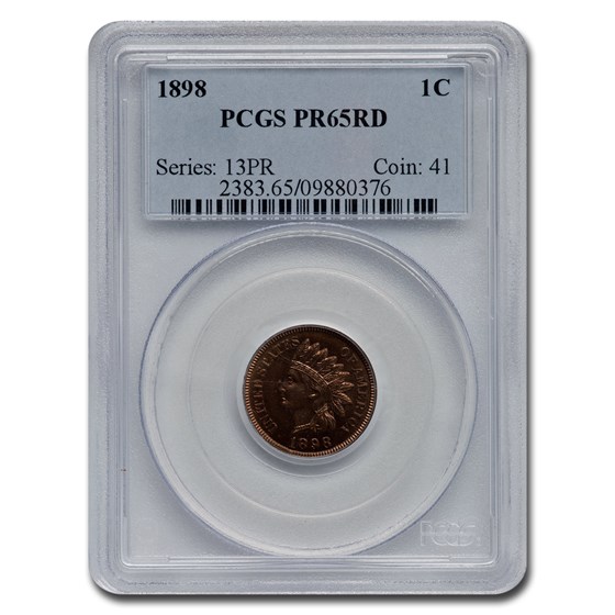 1898 Indian Head Cent PR-65 PCGS (Red) 1898 Indian Head Cent PR-65 PCGS (Red)