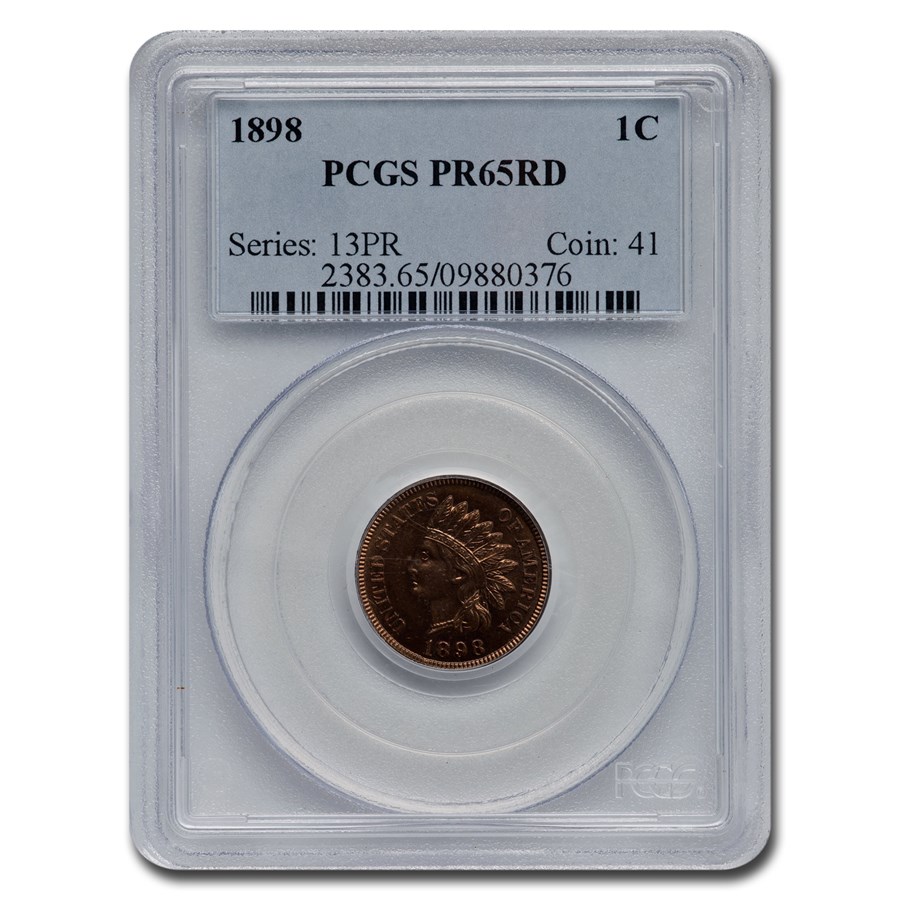 1898 Indian Head Cent PR-65 PCGS (Red)