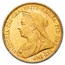 1898-M Australia Gold Sovereign Victoria Veiled Head AU