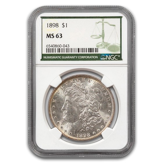 1898 Morgan Dollar MS-63 NGC (Green Label)