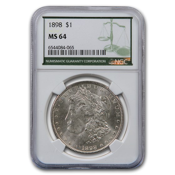 1898 Morgan Dollar MS-64 NGC (Green Label) 1898 Morgan Dollar MS-64 NGC (Green Label)