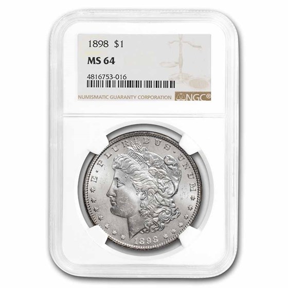 1898 Morgan Dollar MS-64 NGC 1898 Morgan Dollar MS-64 NGC
