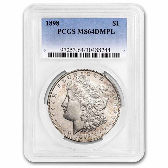 1898 Morgan Dollar MS-64 PCGS (DMPL) 1898 Morgan Dollar MS-64 PCGS (DMPL)