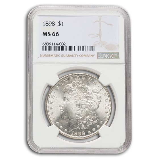 1898 Morgan Dollar MS-66 NGC 1898 Morgan Dollar MS-66 NGC