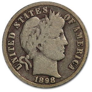 1898-O Barber Dime Good
