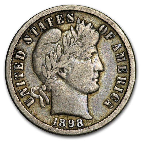 1898-O Barber Dime VF 1898-O Barber Dime VF
