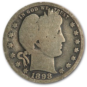 1898-O Barber Quarter AG 1898-O Barber Quarter AG