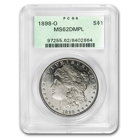 1898-O Morgan Dollar MS-62 DMPL PCGS 1898-O Morgan Dollar MS-62 DMPL PCGS