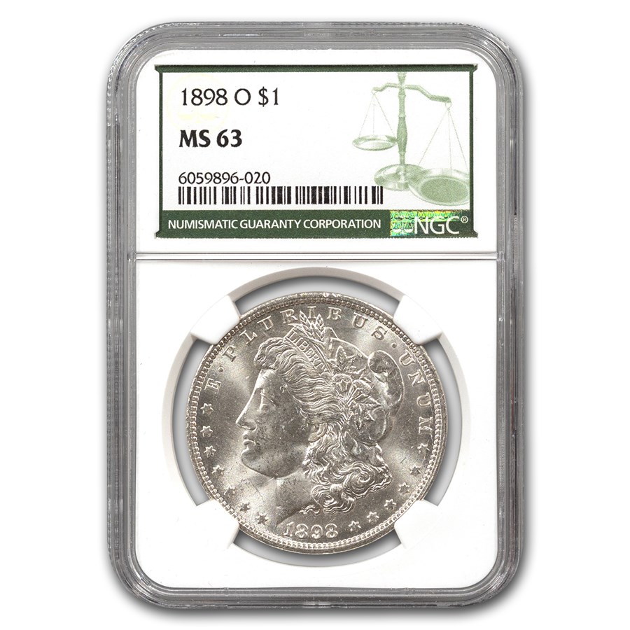 1898-O Morgan Dollar MS-63 NGC (Green Label)