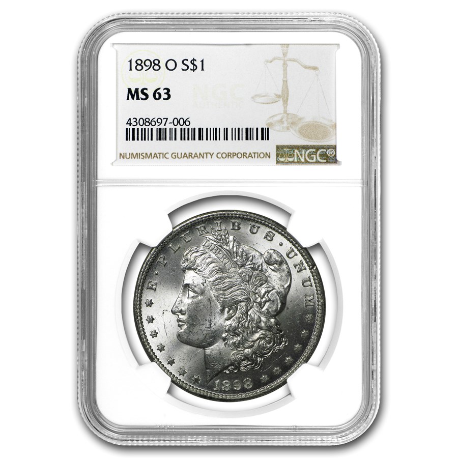 1898-O Morgan Dollar MS-63 NGC