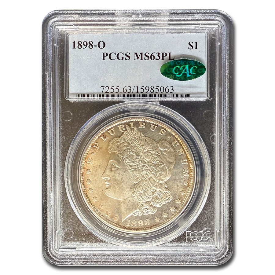 1898-O Morgan Dollar MS-63 PCGS CAC (PL)